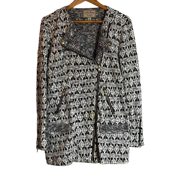 Lucky Brand Jackets & Blazers - Lucky Brand Knit Jacket Black White Full Zip 
Size M